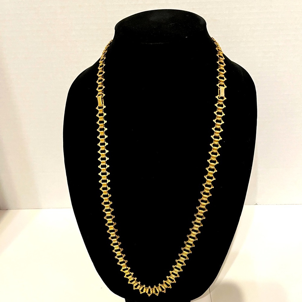 70's Sarah Coventry Necklace, Gold Tone Necklace,Gold Chain - Picture 6 of 7